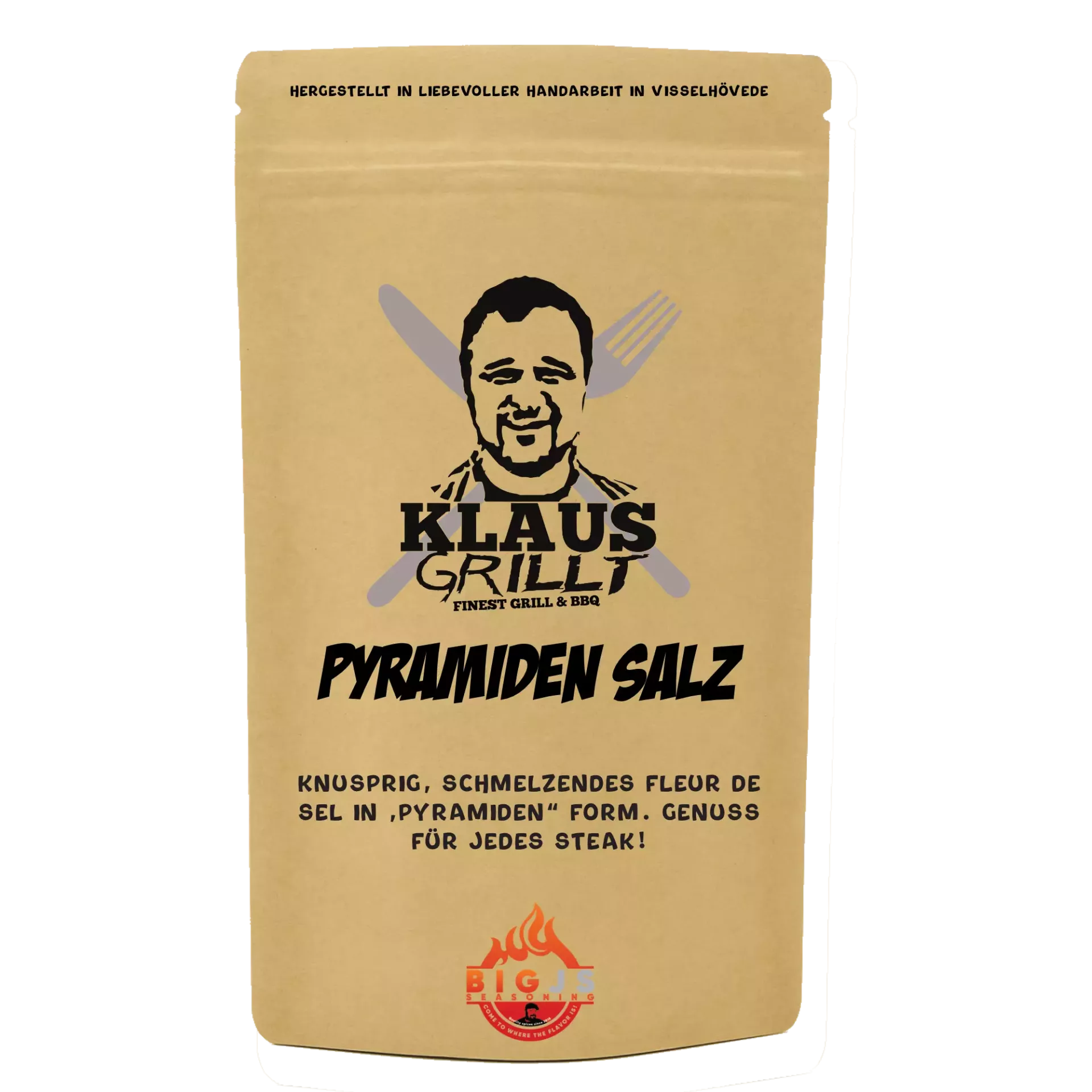 Klaus grillt Pyramiden Salz, 200g Beutel