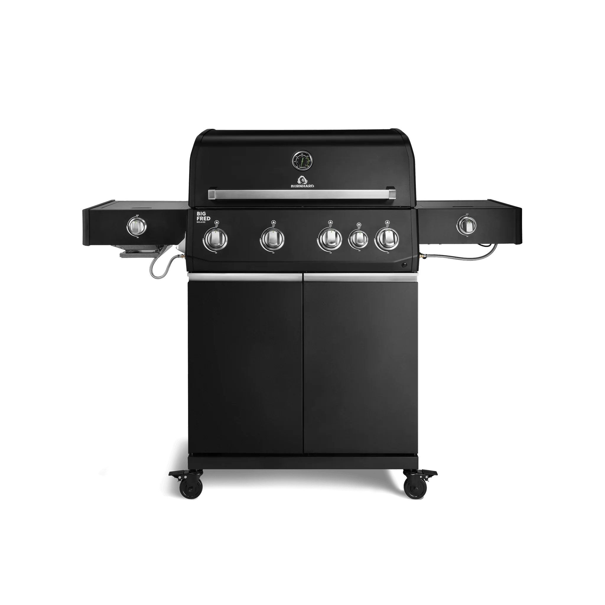 Burnhard Big FRED Deluxe Gasgrill Black Edition 4-Brenner mit Gusseisenrost Series 4