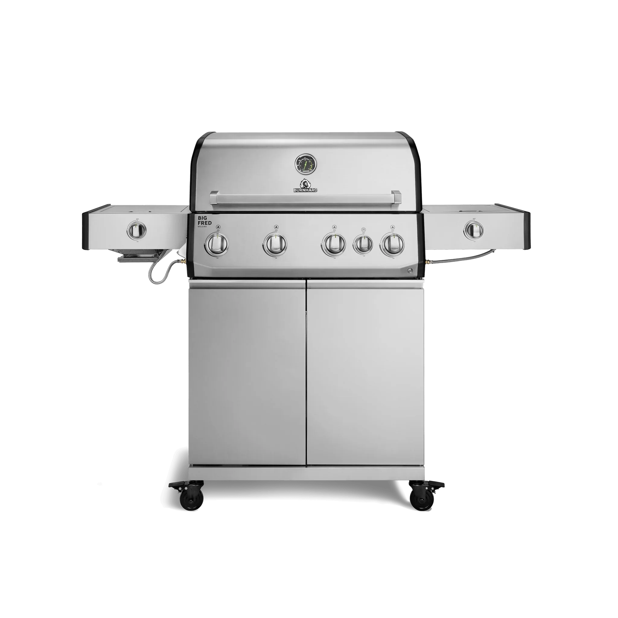 Burnhard Big FRED Deluxe Gasgrill Edelstahl 4-Brenner mit Gusseisenrost Series 4