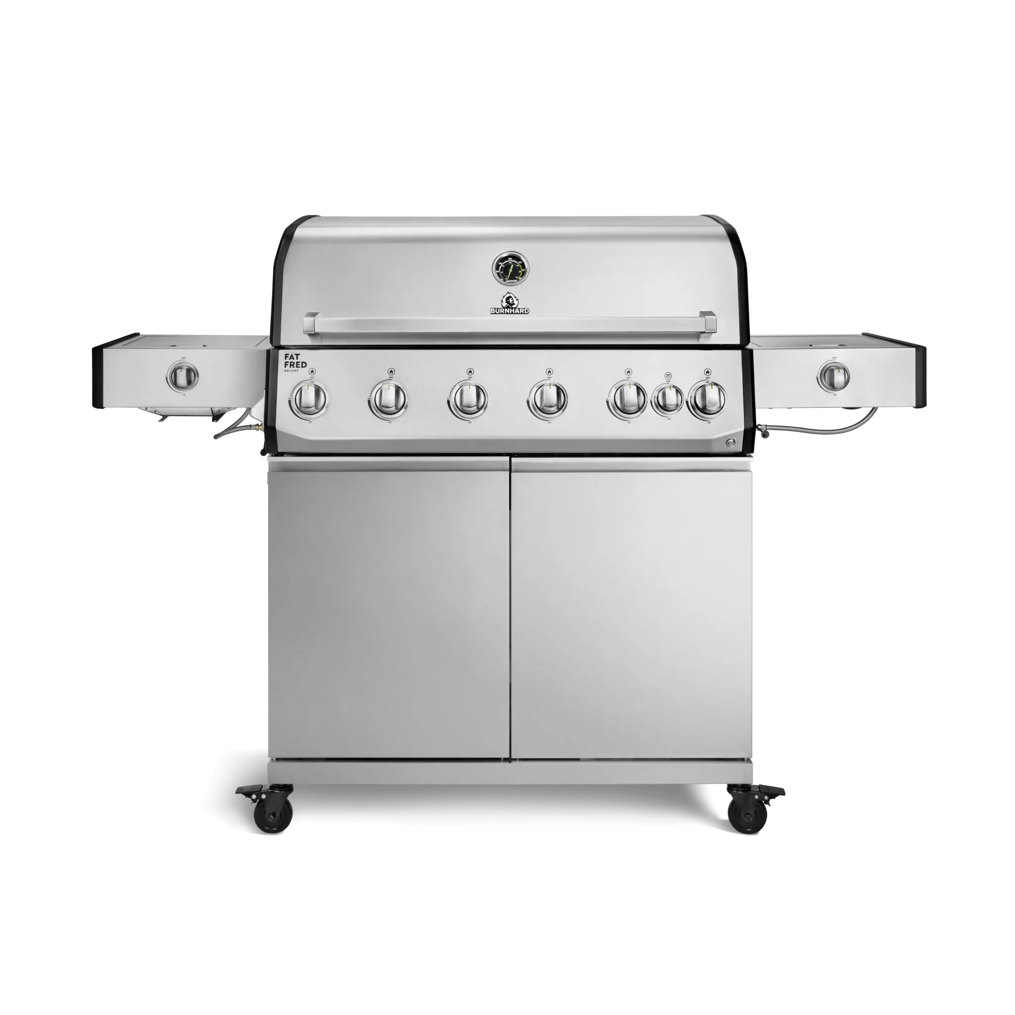 Burnhard Fat FRED Deluxe Gasgrill 6-Brenner Edelstahl mit Gusseisenrost Series 4