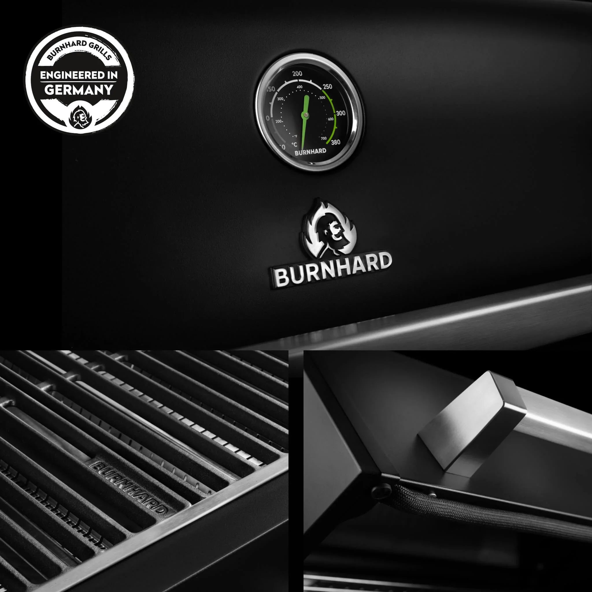Burnhard Fat FRED Deluxe Gasgrill Black Edition 6-Brenner mit Edelstahlrost (Series 4)