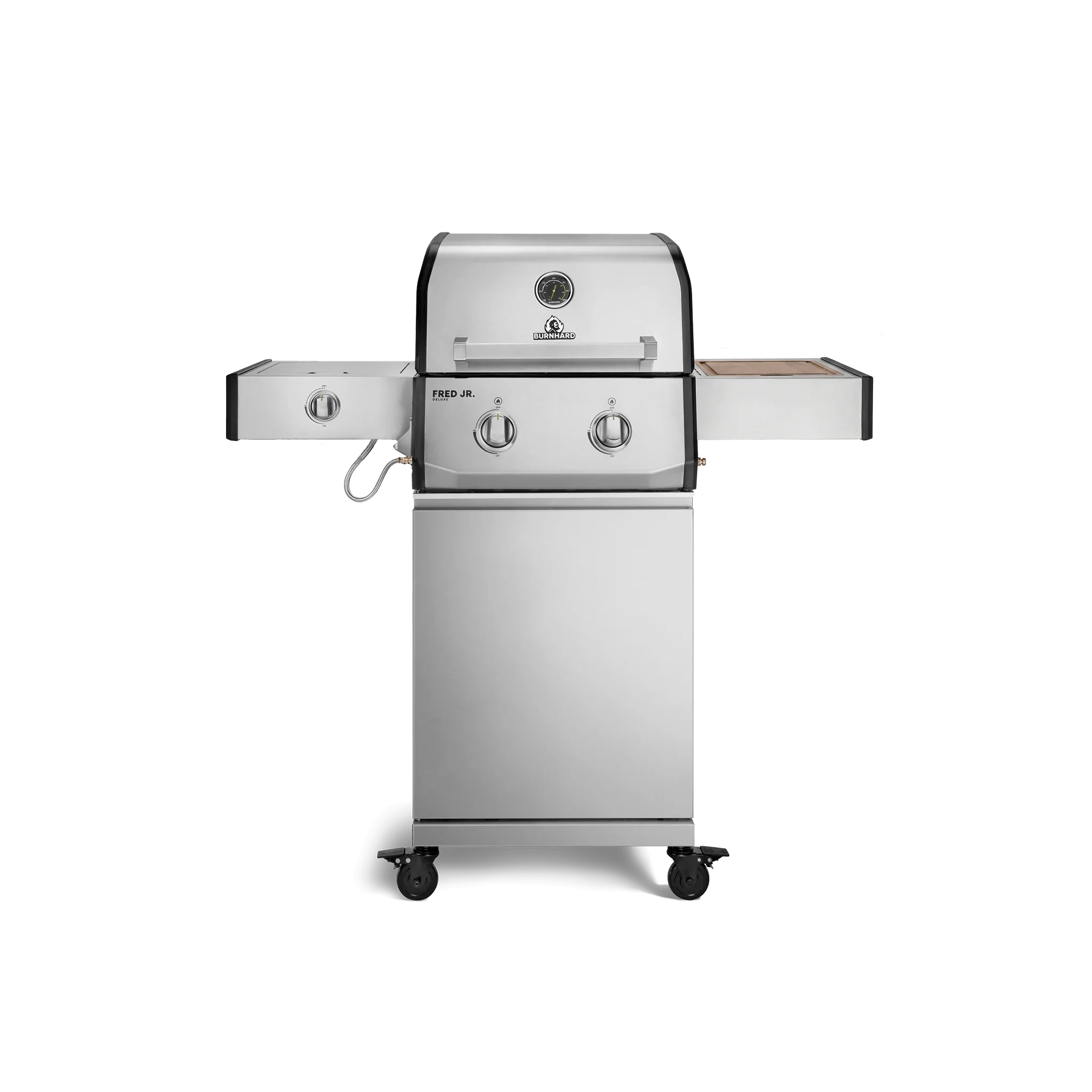Burnhard FRED Jr. Deluxe Gasgrill Edelstahl 2-Brenner mit Gussrost Series 4