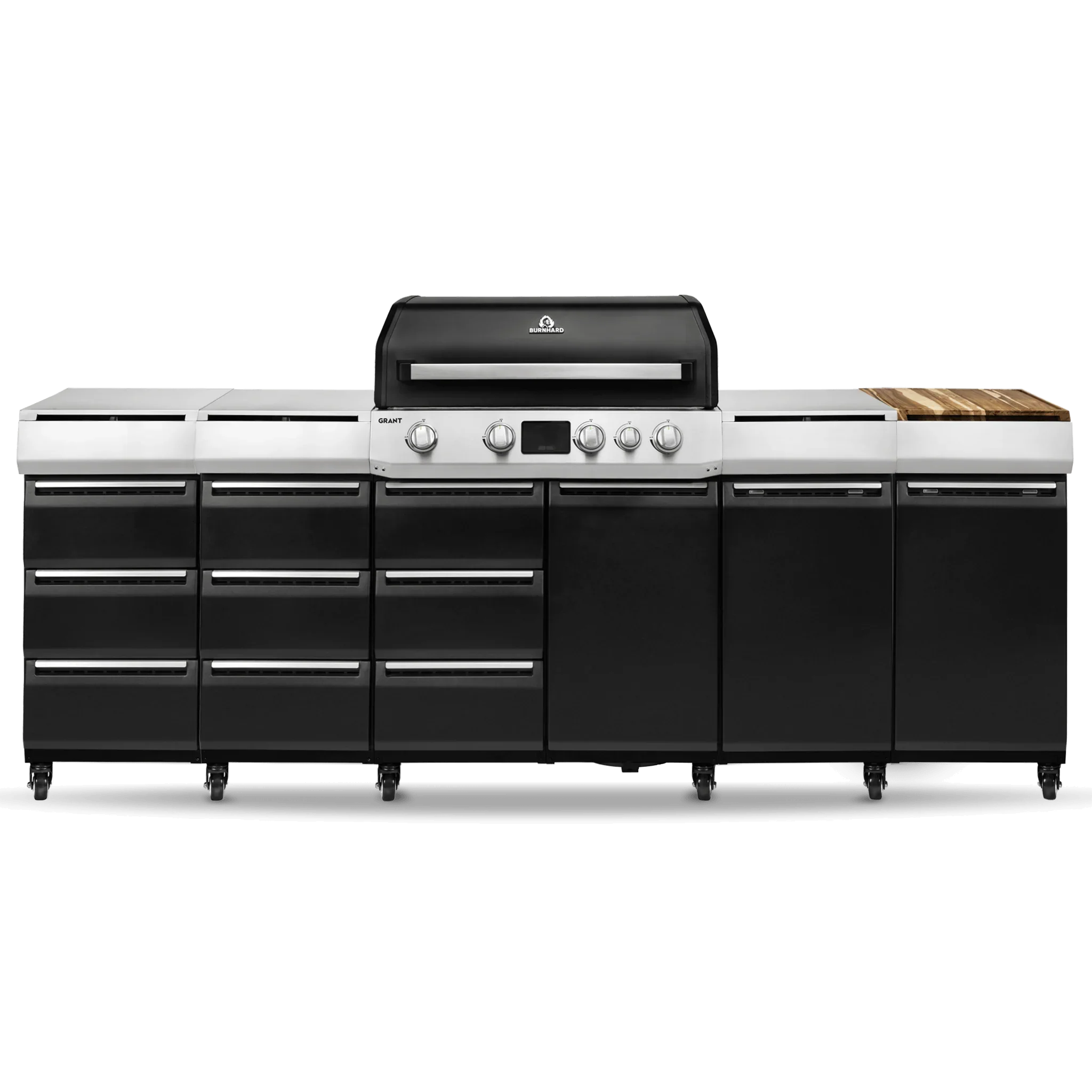 Burnhard GRANT Station - Modularer Gasgrill 4-Brenner mit Schubladen und Edelstahlrost