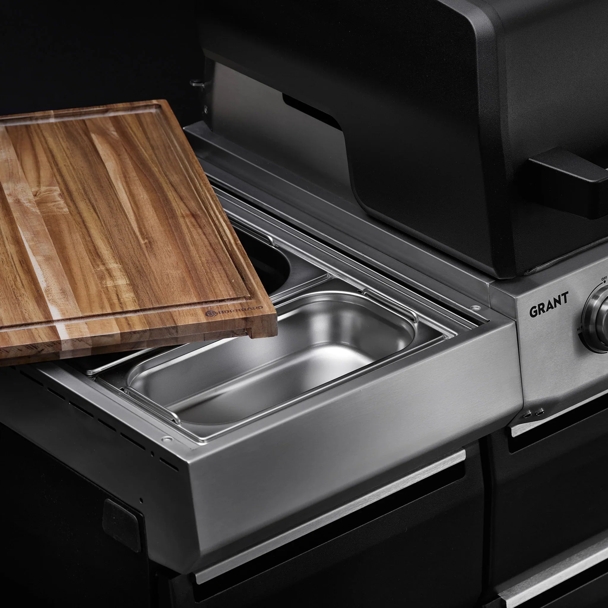 Burnhard GRANT Station - Modularer Gasgrill 4-Brenner mit Türen und Gusseisenrost