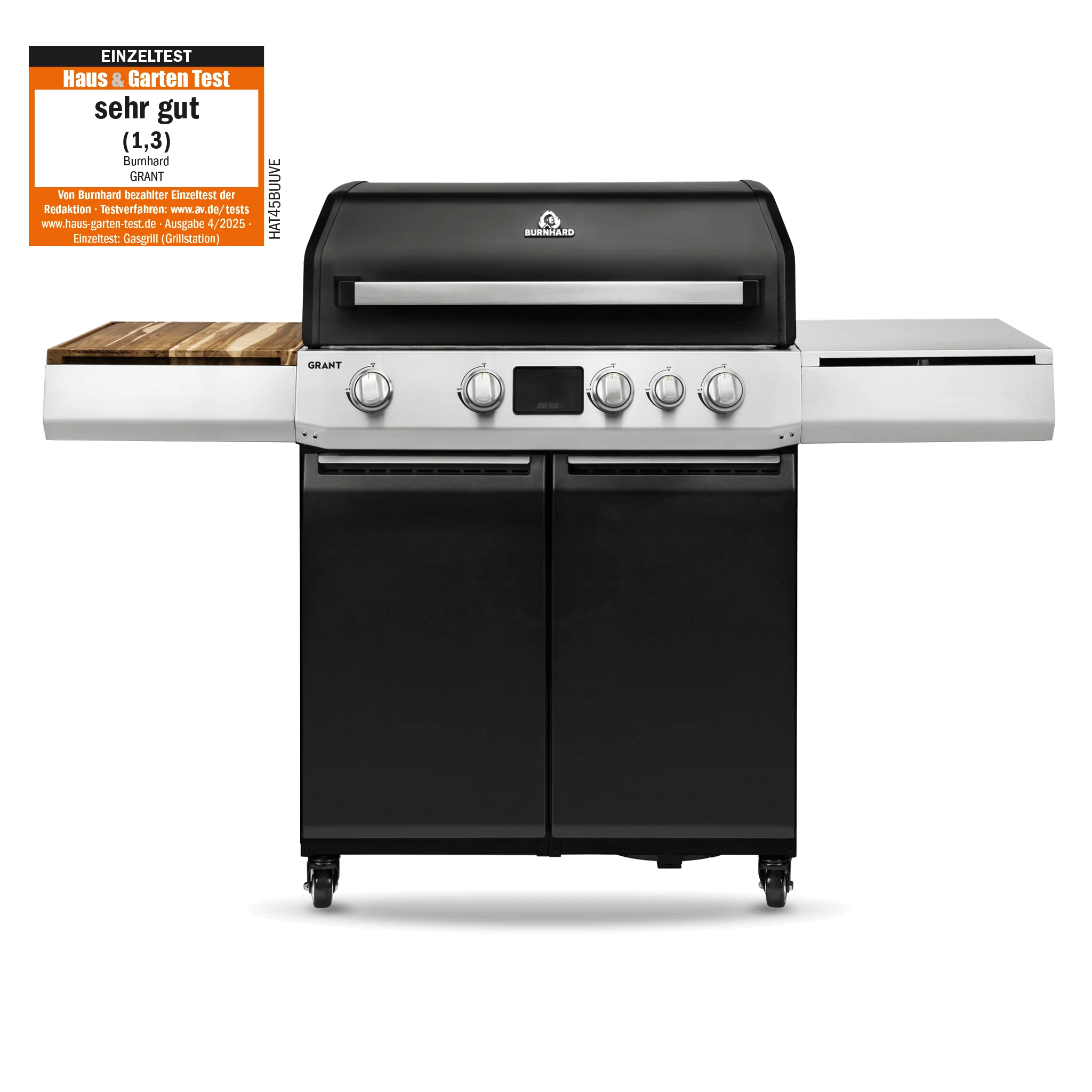 Burnhard GRANT Upgrade - Modularer Gasgrill 4-Brenner mit Schubladen und Gusseisenrost