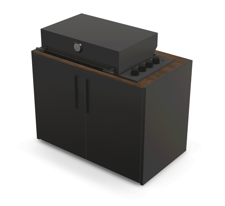 Brabura Box-Q 4-Brenner schwarz | Neuestes Edelstahlmodell