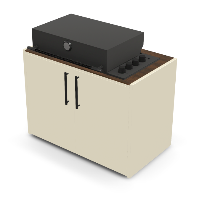 Brabura Box-Q 4-Brenner schwarz | Neuestes Edelstahlmodell