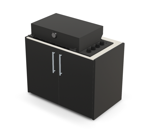 Brabura Box-Q 4-Brenner schwarz | Neuestes Edelstahlmodell