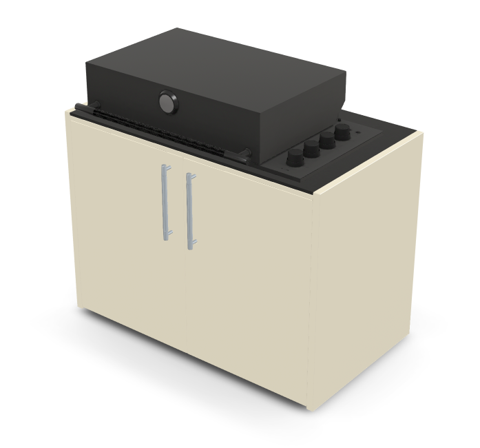 Brabura Box-Q 4-Brenner schwarz | Neuestes Edelstahlmodell