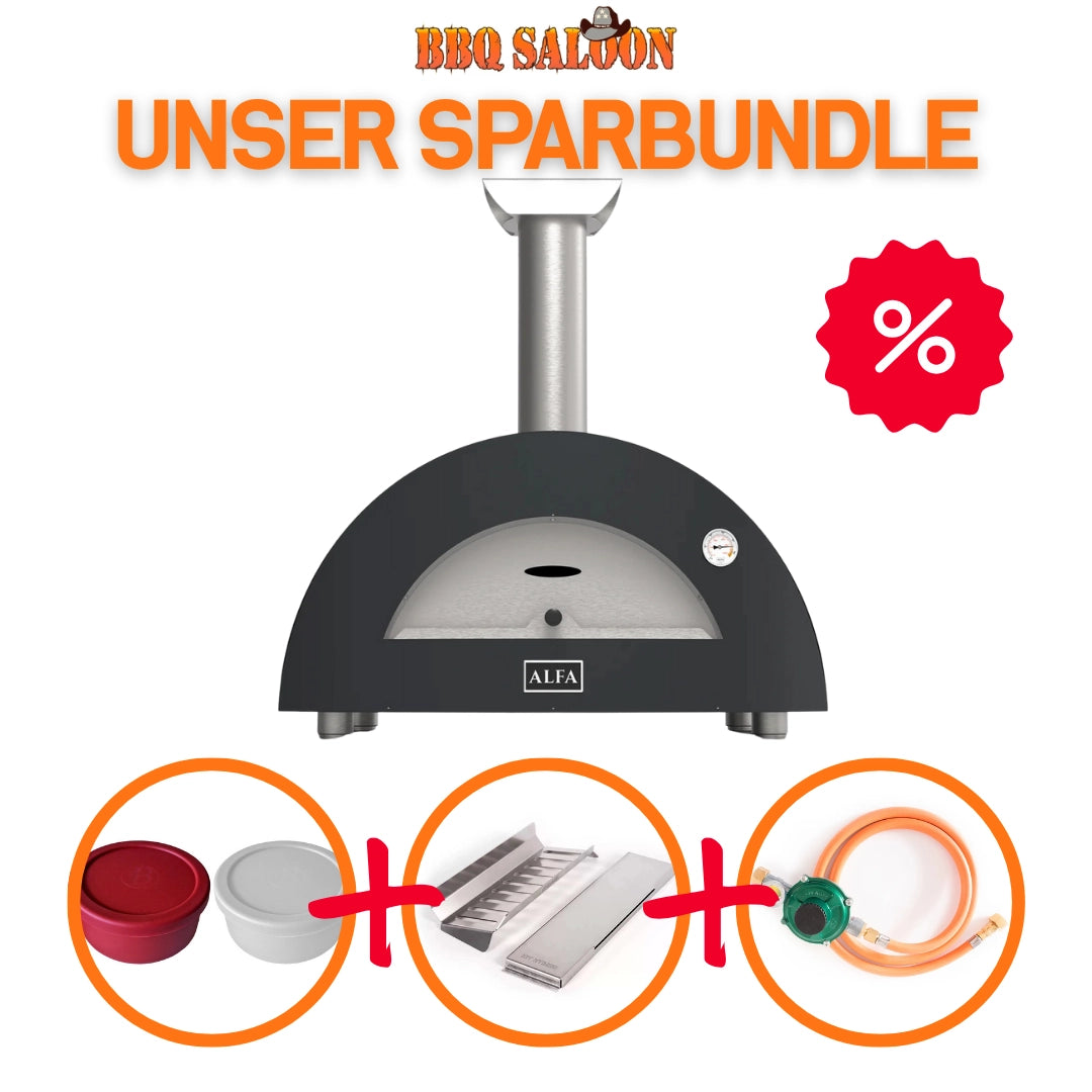Alfa Forni Moderno 2 Pizze, Gas/Hybrid, Grau SPARBUNDLE