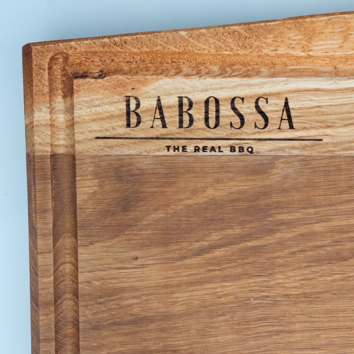 BABOSSA | Eichen Schneidebrett L | Naturkante | Saftrille | 44,5x35x4,5 cm - BABOSSABABOSSA | Eichen Schneidebrett L | Naturkante | Saftrille | 44,5x35x4,5 cmHolzbrettBABOSSABABOSSA