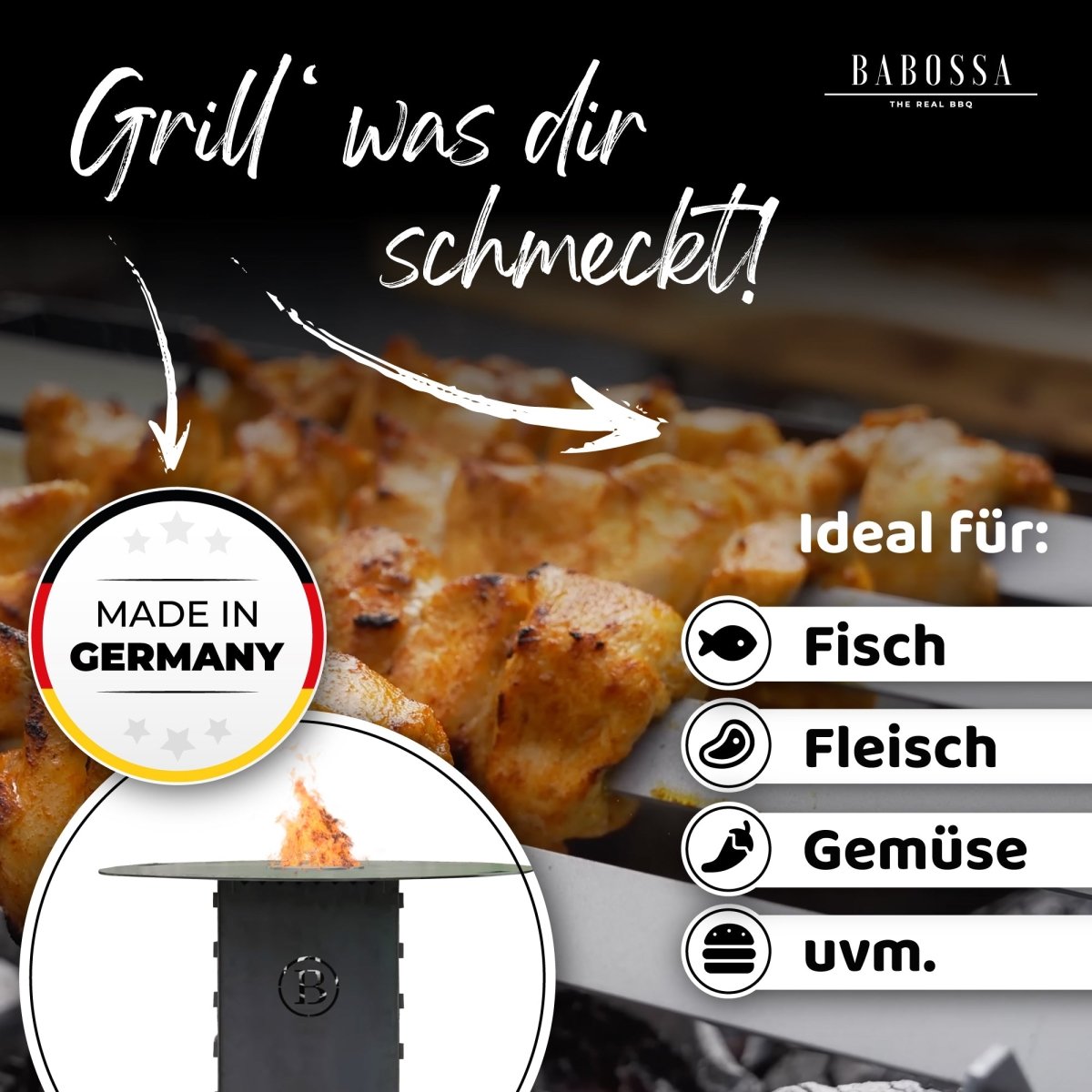 Feuertonnen Set | Premium Cortenstahl | Steckbar | Höhenverstellbar | Hitzesteuerung - BABOSSAFeuertonnen Set | Premium Cortenstahl | Steckbar | Höhenverstellbar | HitzesteuerungGrillBABOSSABABOSSA