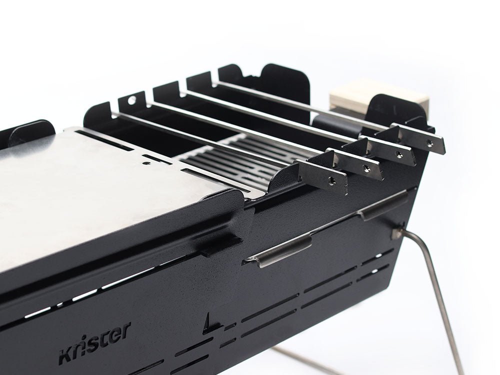 Knister Grill | Bundle | Gas | Schwarz | Ausziehbar - BABOSSAKnister Grill | Bundle | Gas | Schwarz | AusziehbarGrillbürsteKnisterBABOSSA