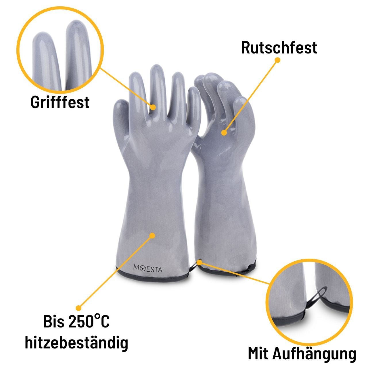 Moesta HeatPro Gloves - Grillhandschuhe aus Silikon - grau, Größe XL - Grillstar.deMoesta HeatPro Gloves - Grillhandschuhe aus Silikon - grau, Größe XLMoestaGrillstar.deMO198324260664772279