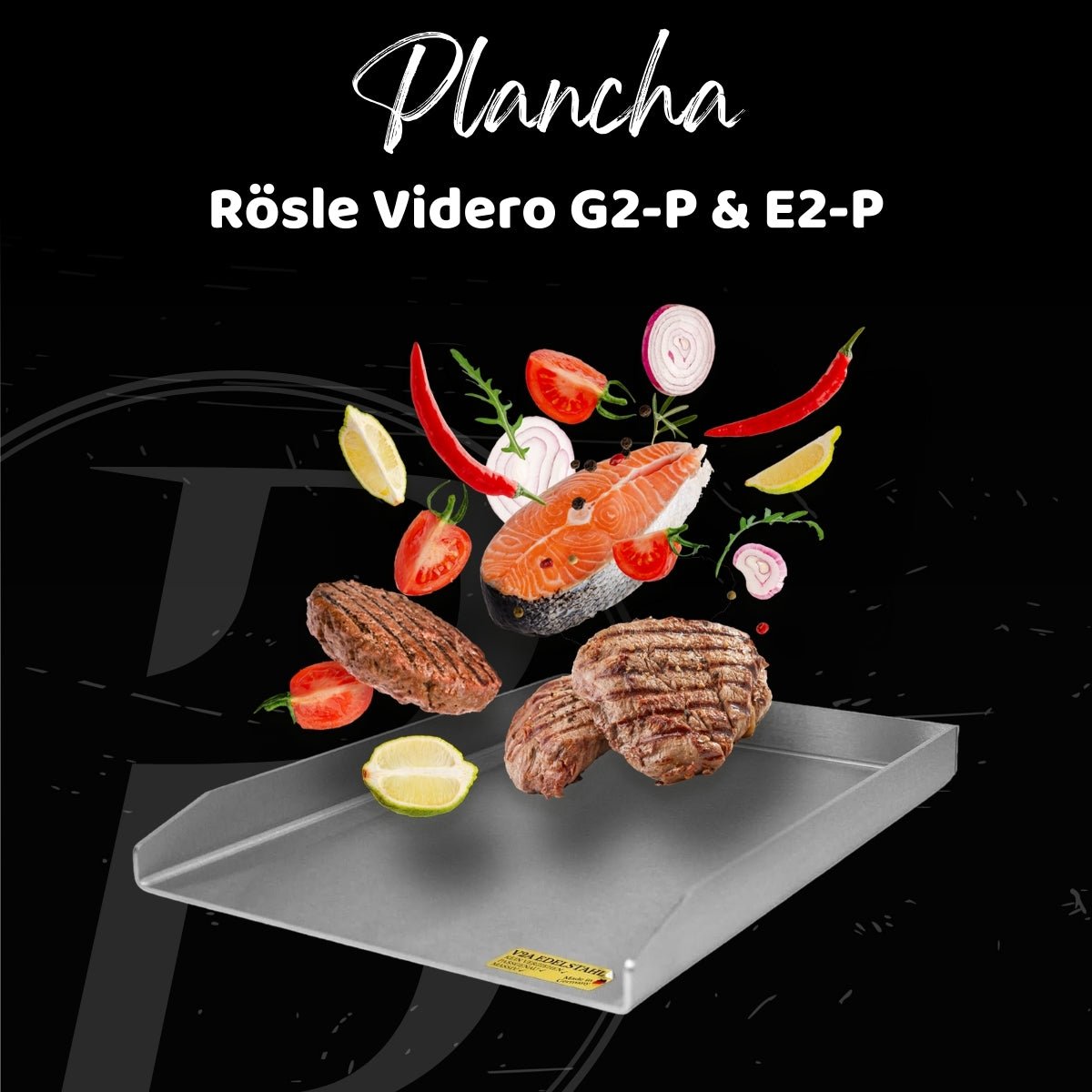 Plancha | Grillplatte | Edelstahl V2A | Rösle Videro G2 - P & E2 - P | 19,0 x 32,5cm - BABOSSAPlancha | Grillplatte | Edelstahl V2A | Rösle Videro G2 - P & E2 - P | 19,0 x 32,5cmPlanchaRösleBABOSSA
