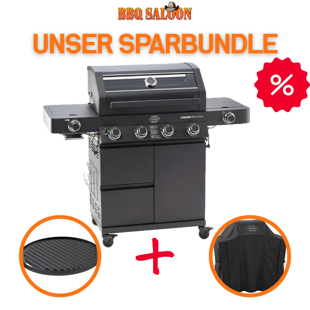 Rösle Videro Pro G4-S Vario+ 50mbar inkl. GRATIS Abdeckhaube und Grillplatte, rund