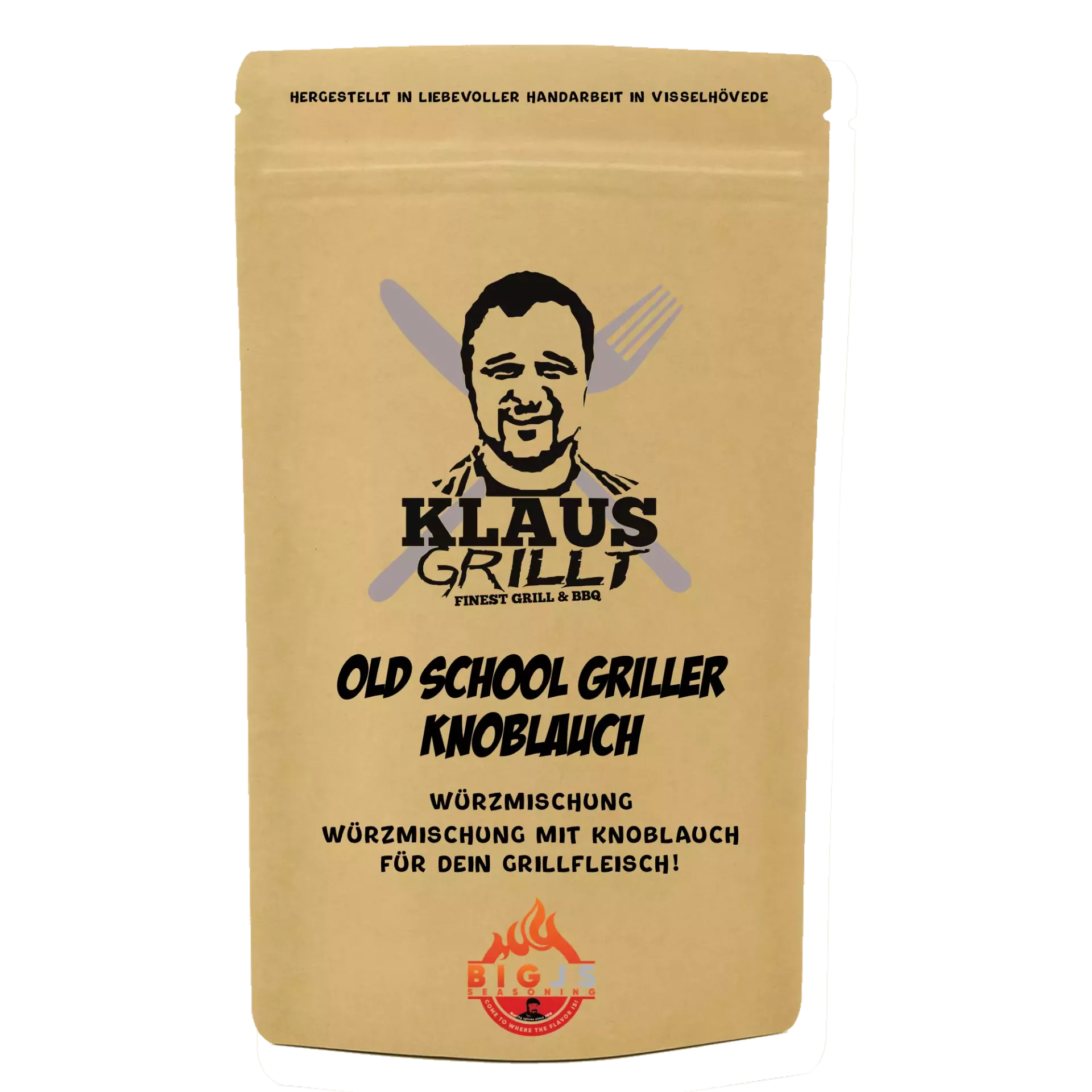 Klaus grillt Old School Griller Knoblauch, 250g Beutel