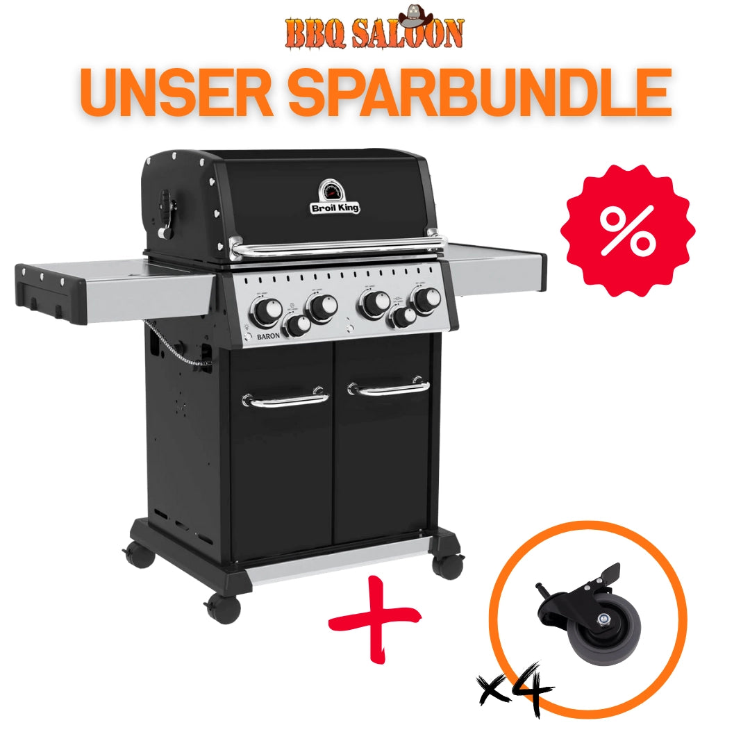 Broil King Baron 490 inkl. Drehspieß und Premium Lenkrollen