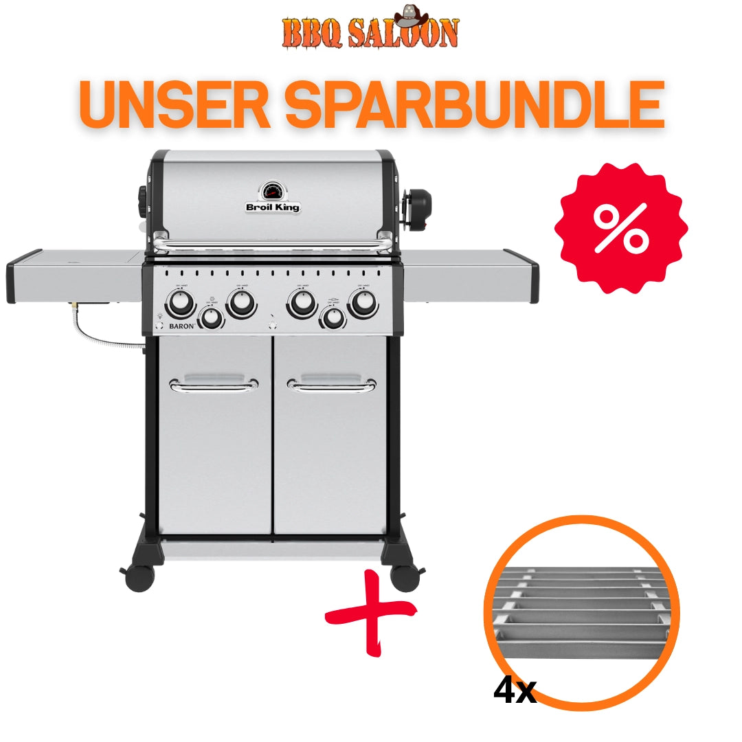 Broil King Baron S 490 IR inkl. Drehspieß, Infrarotbrenner & Edelstahlgussrost