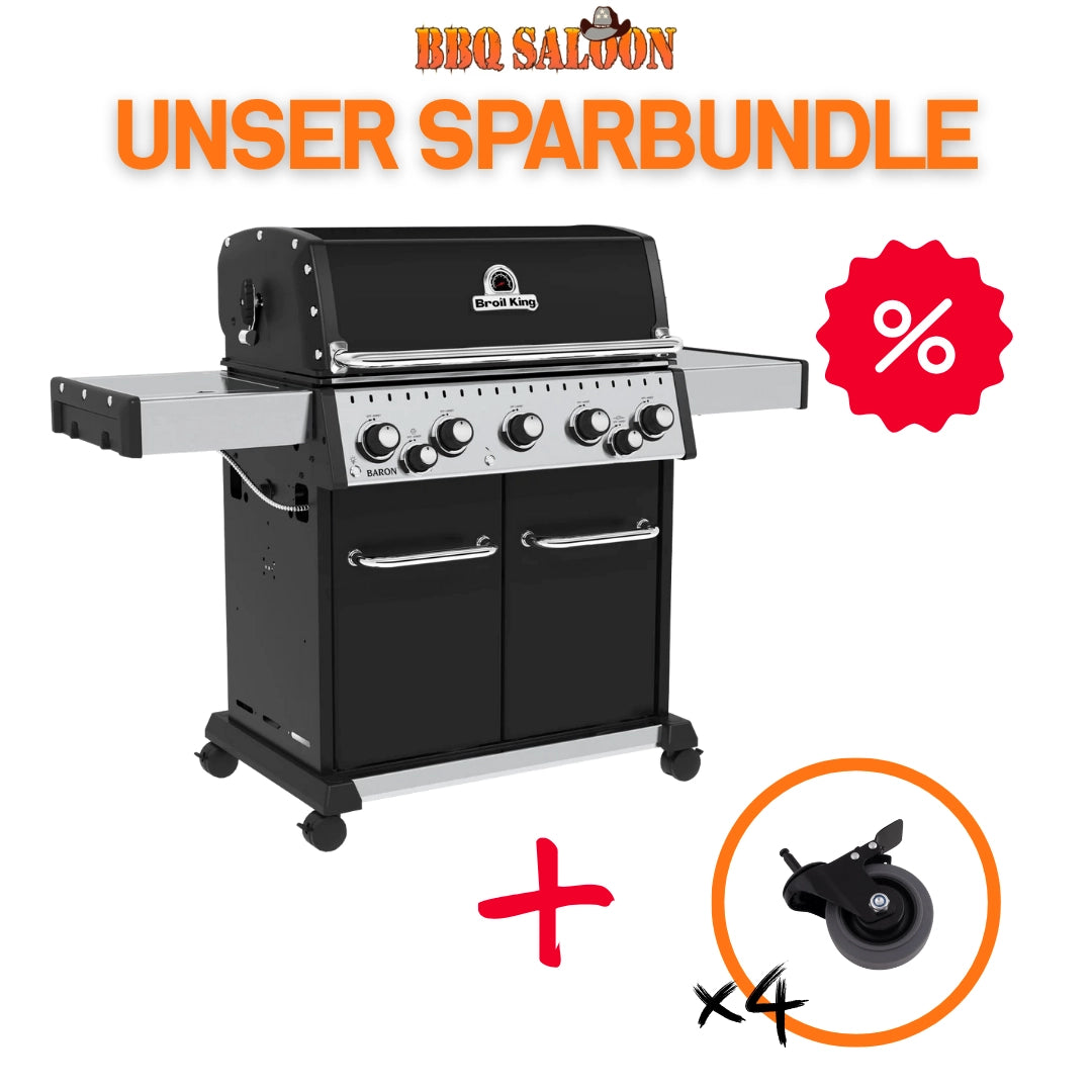 Broil King Baron 590 inkl. Drehspieß & Premium Lenkrollen