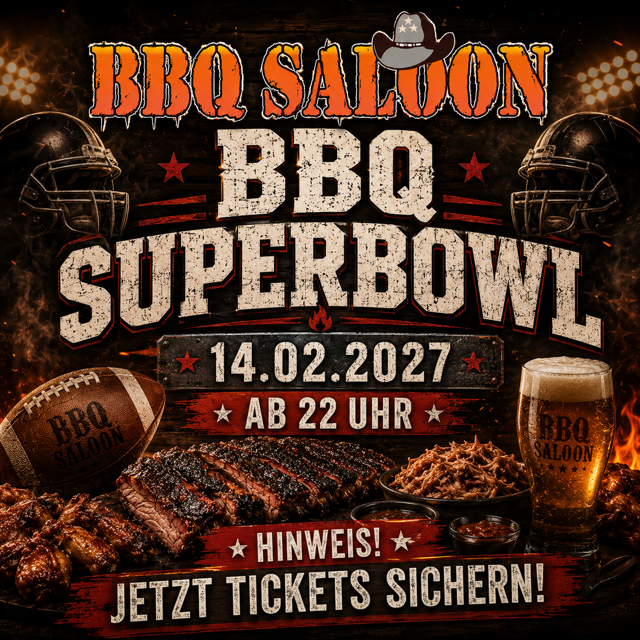 BBQ-SUPERBOWL NACHT 2027 - ALL INCLUSIVE
