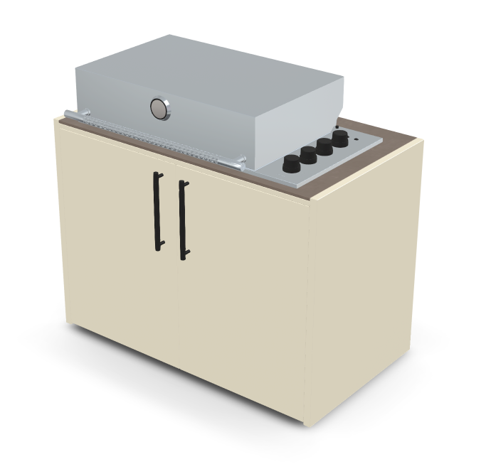 Brabura Box-Q 4-Brenner Edelstahl