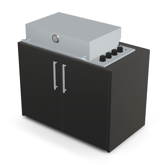 Brabura Box-Q 4-Brenner Edelstahl