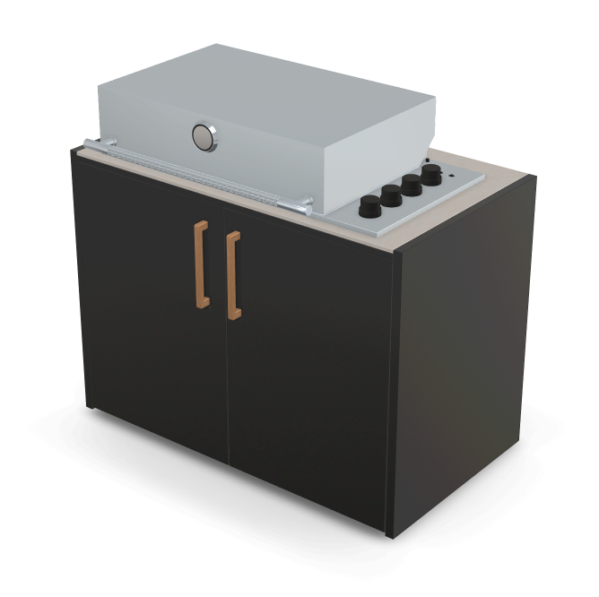 Brabura Box-Q 4-Brenner Edelstahl