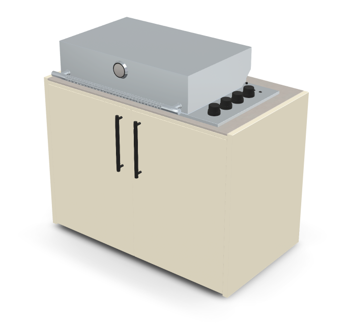 Brabura Box-Q 4-Brenner Edelstahl