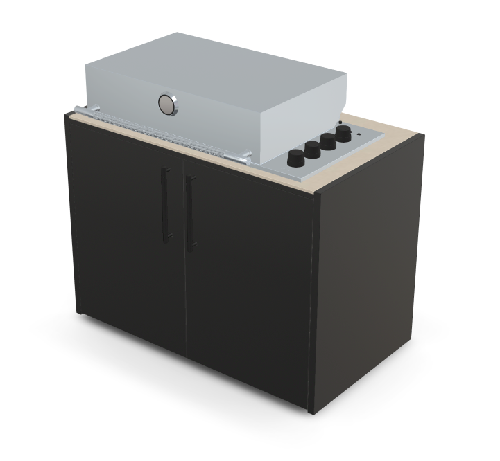 Brabura Box-Q 4-Brenner Edelstahl