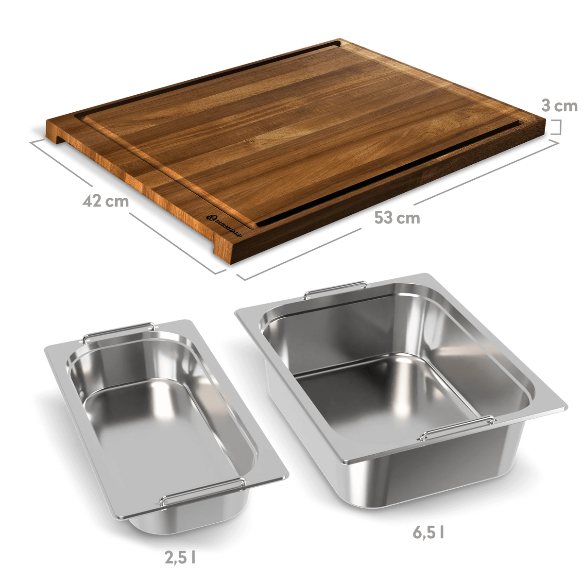 Burnhard Click-In Modul Schneidebrett + GN Food-Container für GRANT