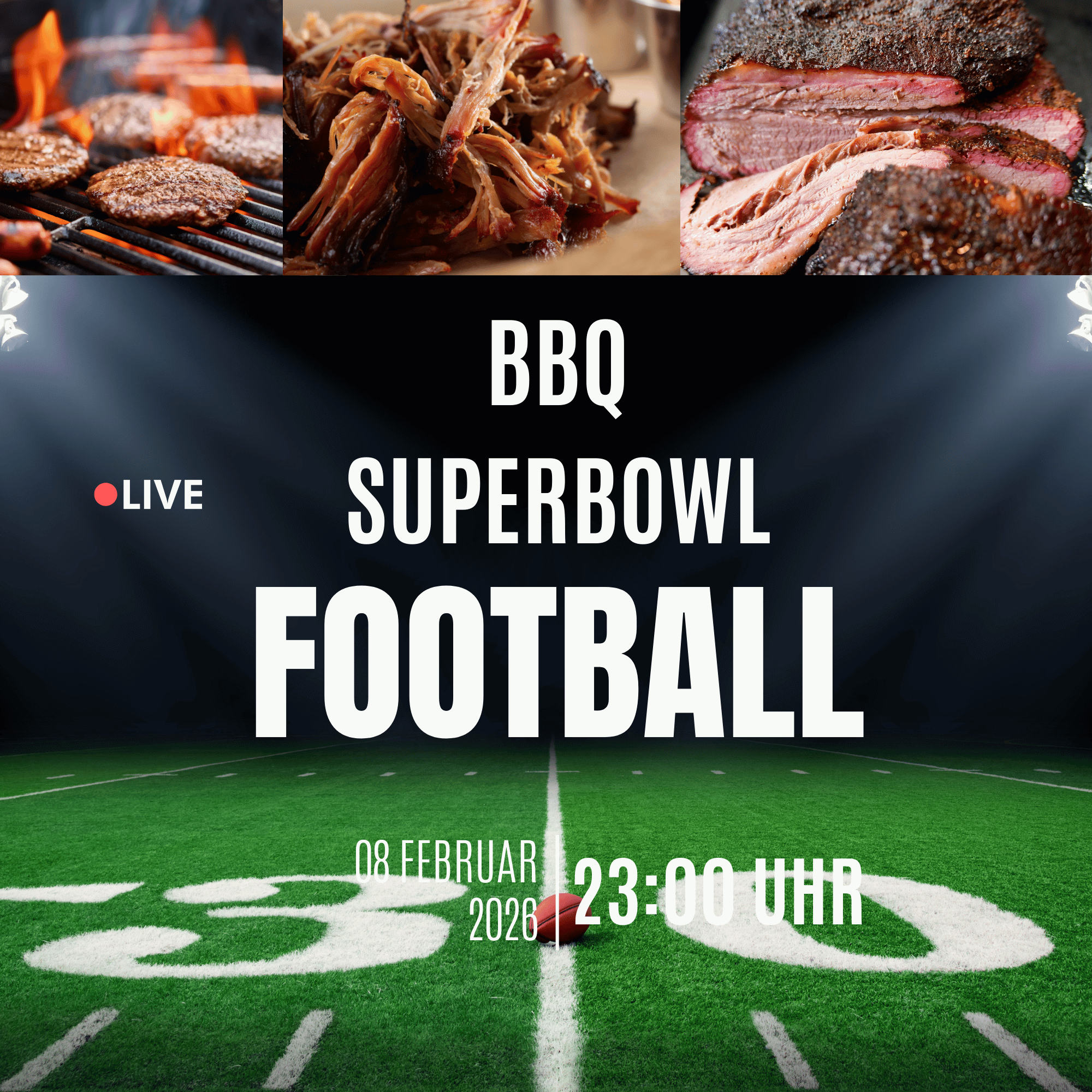 BBQ - SUPERBOWL NACHT 2026 - ALL INCLUSIVE - Grillstar.deBBQ - SUPERBOWL NACHT 2026 - ALL INCLUSIVEGrillstar.deGrillstar.de