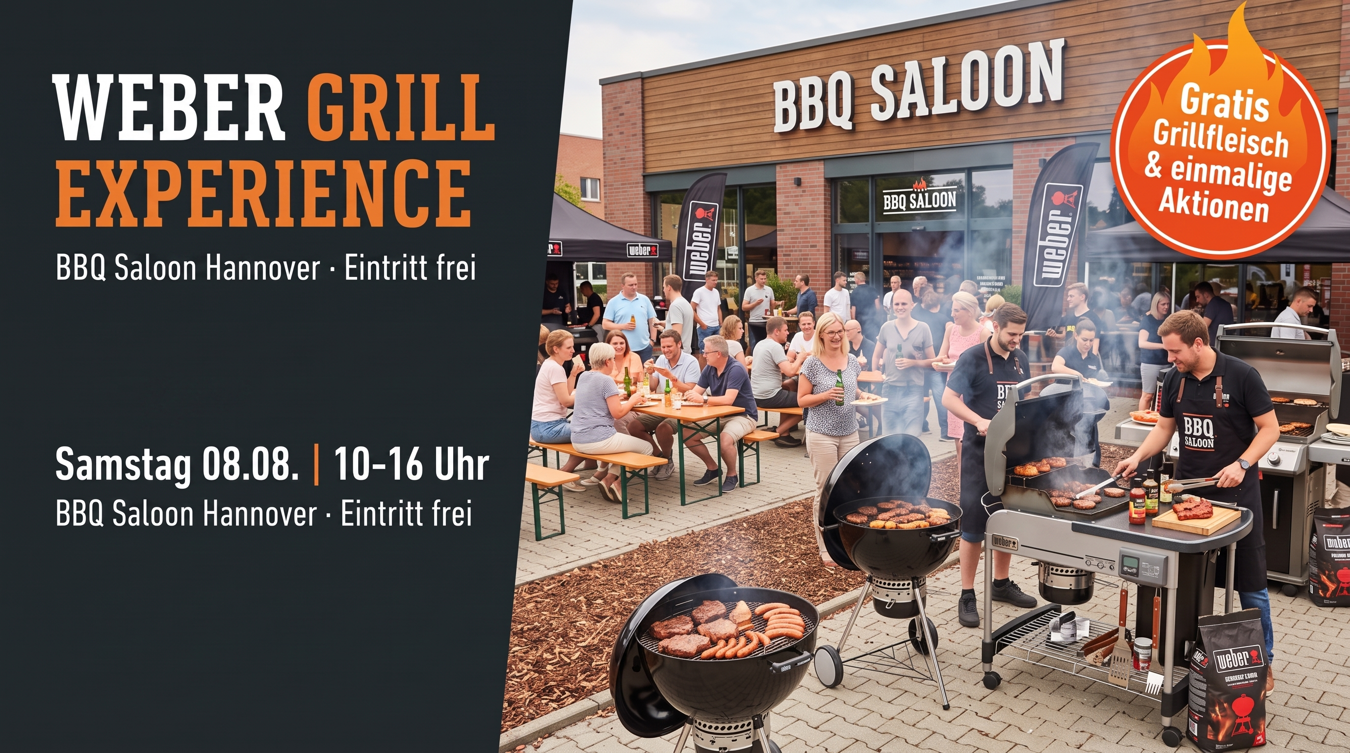 Weber Grill Experience im BBQ Saloon Hannover - Event-Szene mit Weber Grills