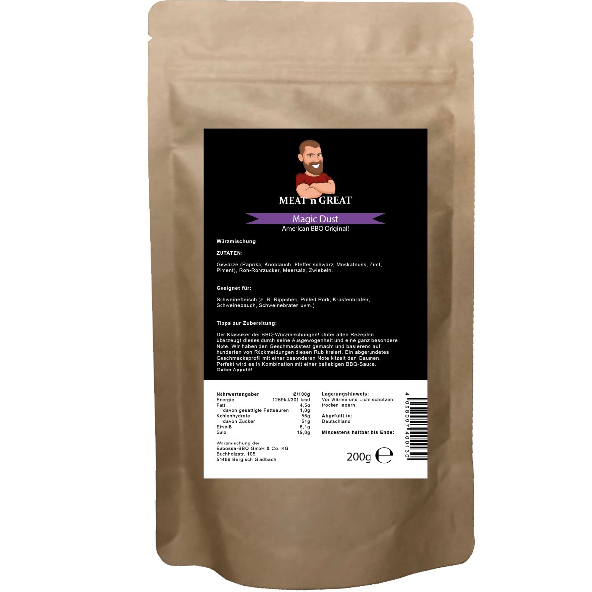 Magic Dust | Nachfüllbeutel | 200 g - BABOSSAMagic Dust | Nachfüllbeutel | 200 gGewürzMeat 'n' GreatBABOSSA