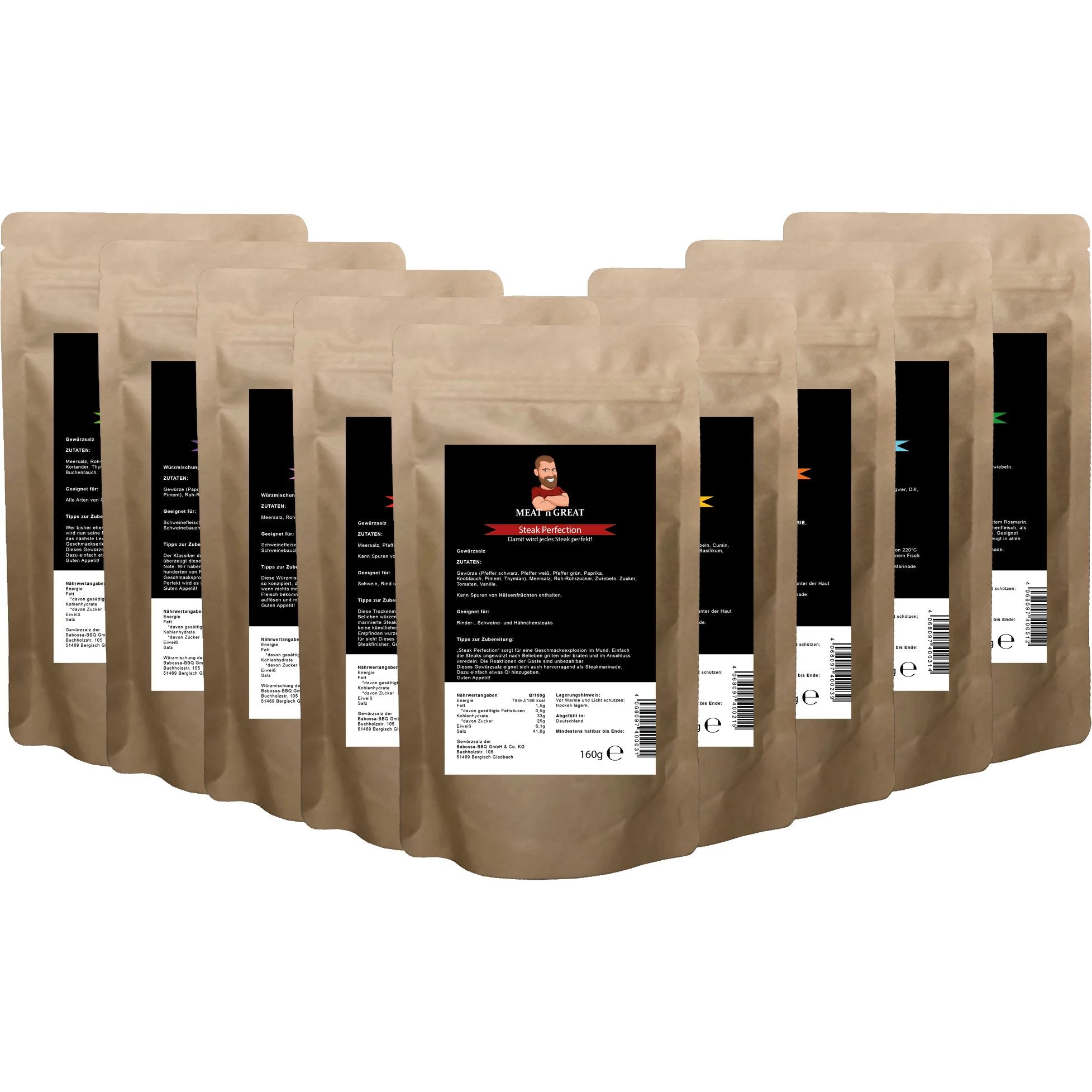 Meat 'n' Great Rubs & Würzmischungen Nachfüllset | 9Stk.