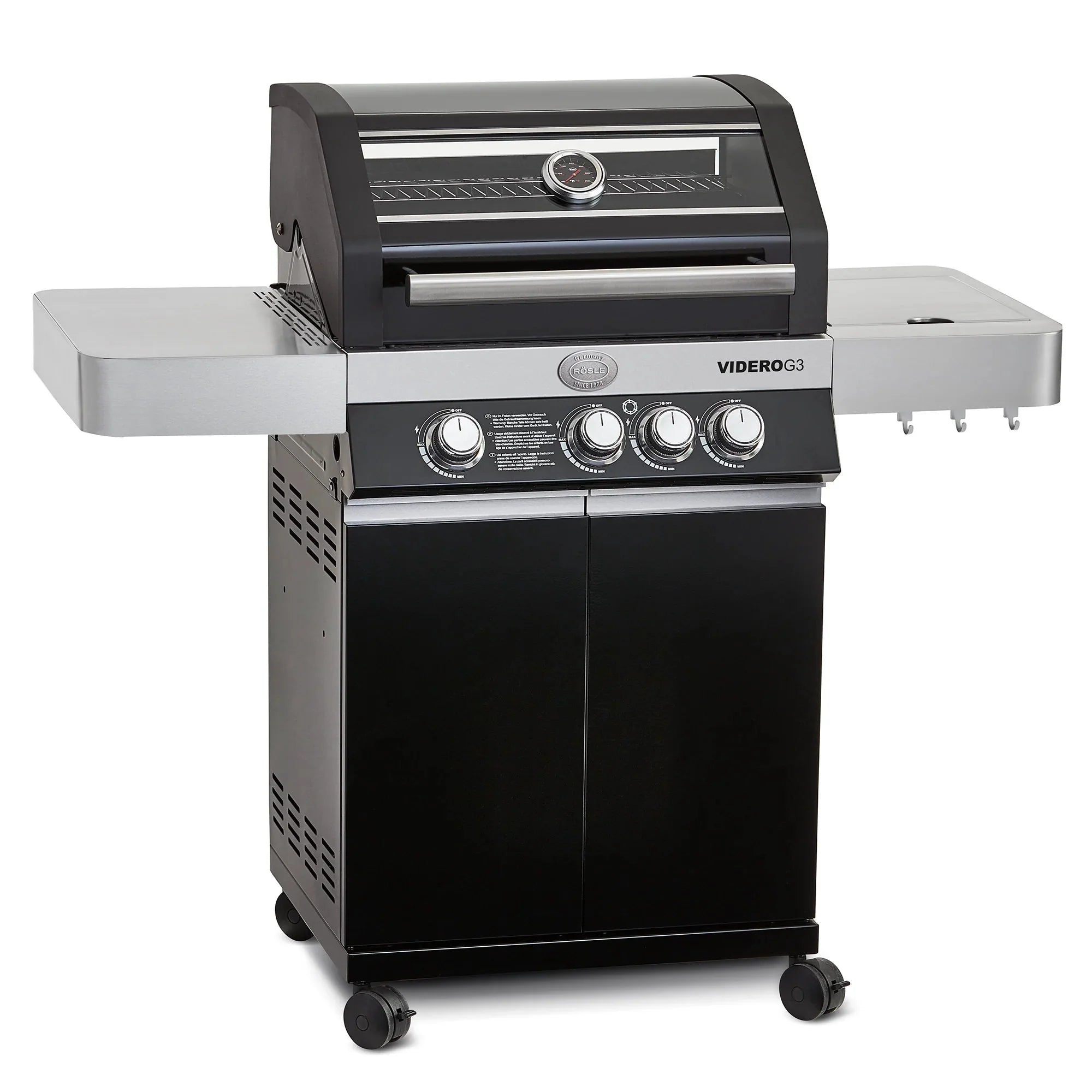 Rösle Gasgrill BBQ - Station VIDERO G3 schwarz 50 mbar - Grillstar.deRösle Gasgrill BBQ - Station VIDERO G3 schwarz 50 mbarRösleGrillstar.de255194004293255198
