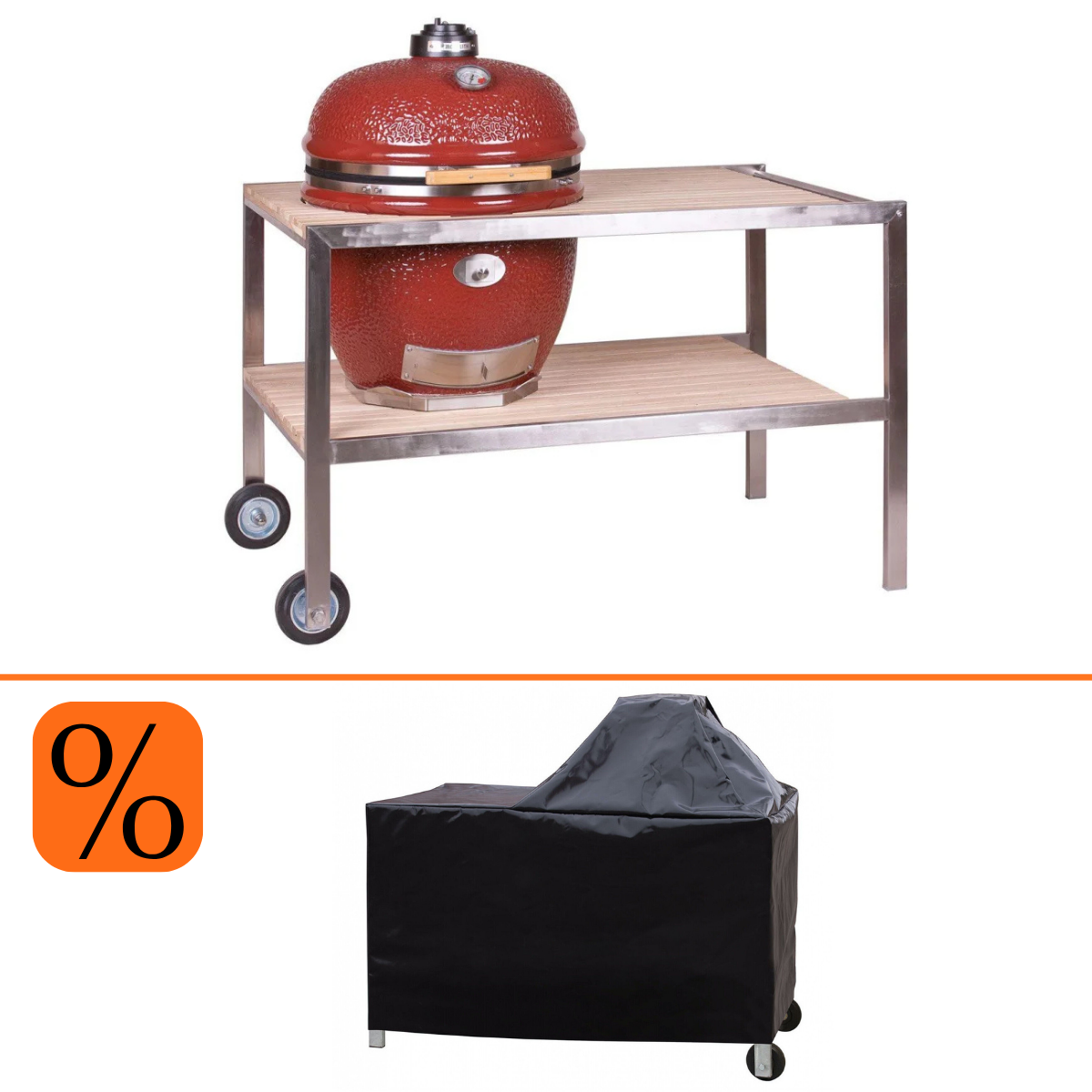 Monolith LeChef Rot Pro 2.0 inklusive Tisch & Abdeckhaube