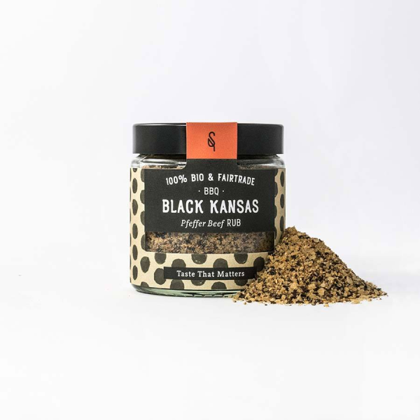 SOUL&SPICE BBQ Black Kansas Bio 120 ml Glas